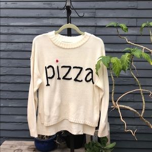 WILDFOX - crewneck sweater- “pizza” graphic